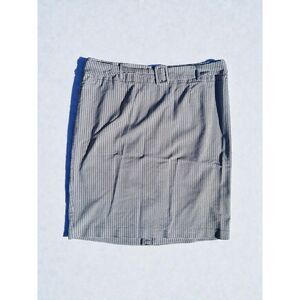 CATO Plus Size 22W Blue & Black Plaid Skirt with Belt